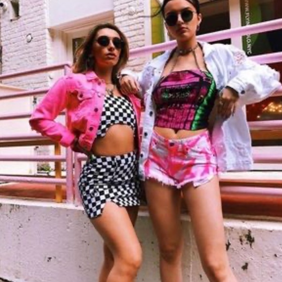 Carmar Morgan Pink Tie Dye Slim Fit Cheeky Shorts - Picture 13 of 14